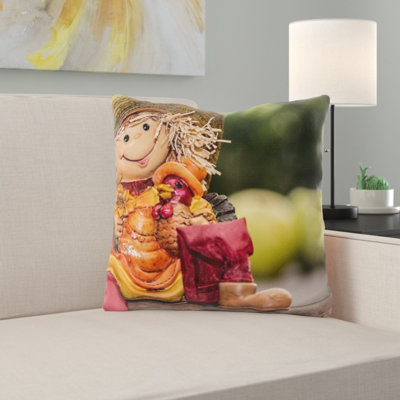 Coussin de fille à ferme