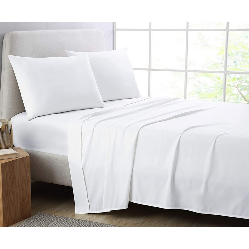 Ixzel Super Soft Egyptian Brushed Cotton Flat Sheet, Super King (6')