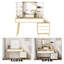 Larget Vanity Desk with Lighted Mirror Hidden Space