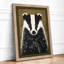 Badger Portrait Japandi - Framed Print-239882265-239882271