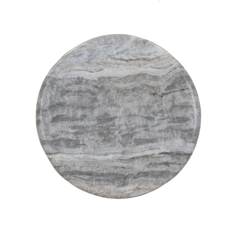 Waylie Small Marble End Table-River Grey Marble