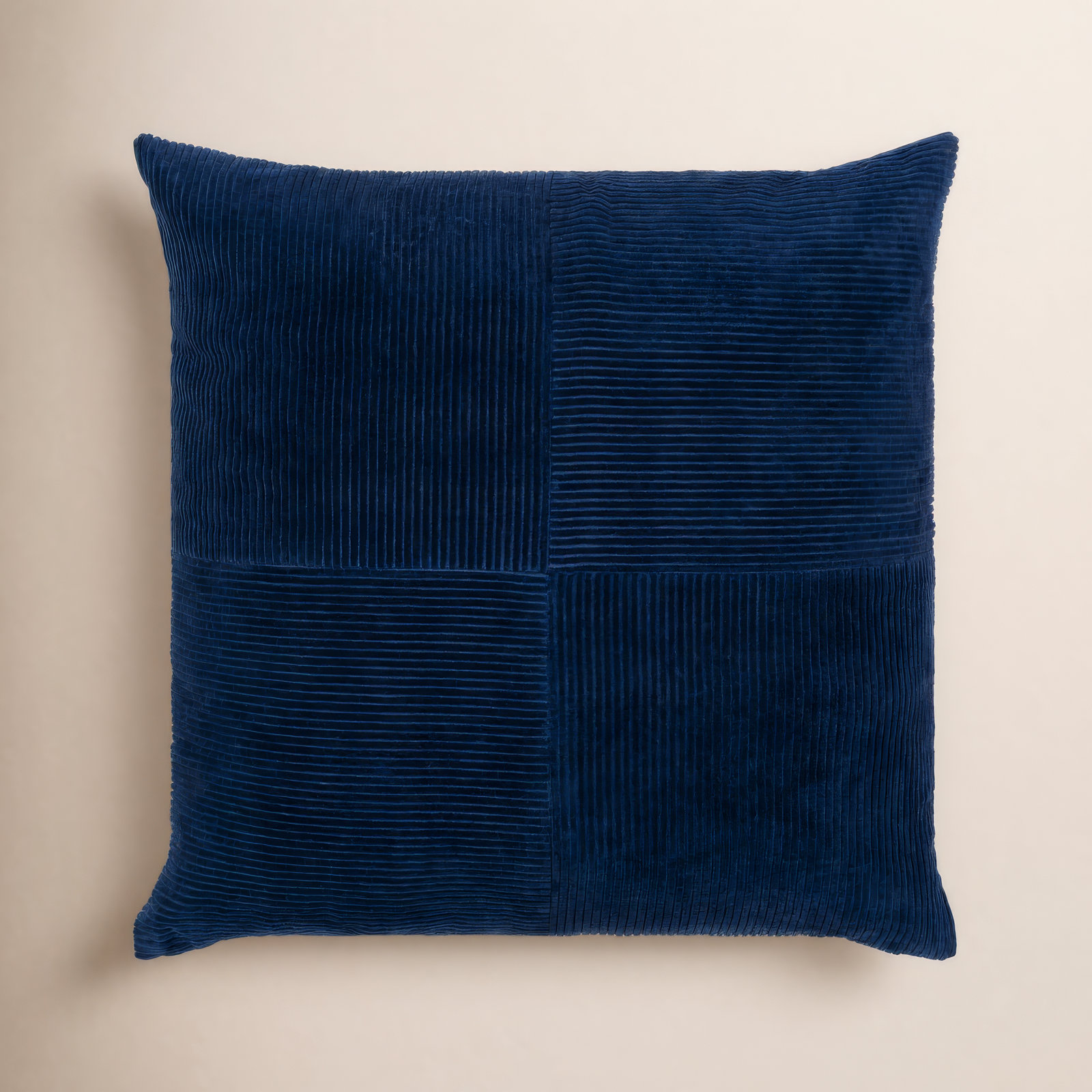 Selma Cotton Throw Pillow, 20" x 20", Navy