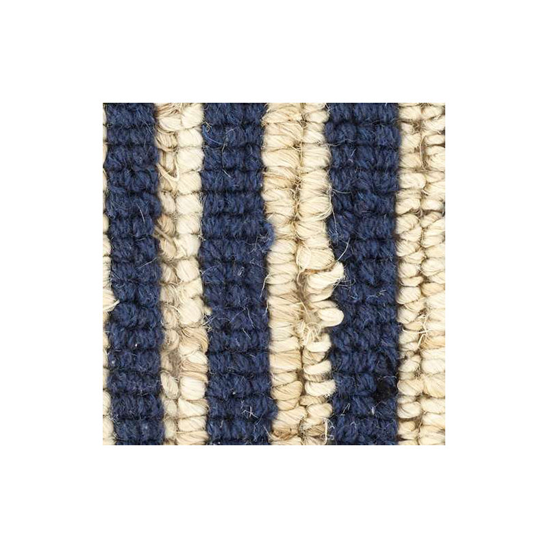 Calder Stripe Navy Handwoven Jute Rug, Rectangle 10' x 14'