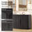 Waynesville 72"W 4-Door Modern Oak Wood Sideboard with Adjustable Shelves-118672440