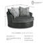 Fauteuil d'appoint pivotant surdimensionné Nilay