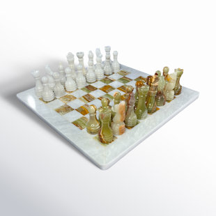16" Handmade Marble Chess Set - Large Size Luxury Marble Chess Set With Elegant Gift