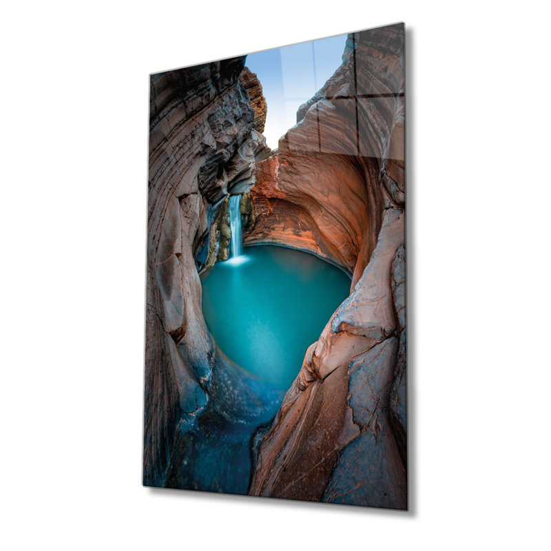 Élégante peinture décorative en verre trempé 18,1 po x 28,3 po | 100% verre trempé, épaisseur: 0,16 pouce | Superbe œuvre d'art pour la décoration intérieure, le salon et les espaces de bureau, durable et facile à nettoyer