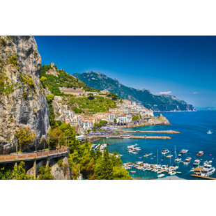 amalfi coast vintage travel poster