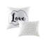 Housse de couette attrayante pour lit simple / simple TG avec coussins décoratifs à imprimé géométrique gris et argent-121054767-121054764