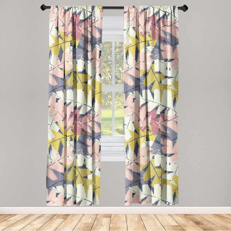 Semi Sheer Curtain Pair, 28" W x 63" L