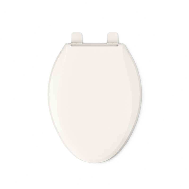 Cachet Quiet-Close with Quick-Attach Hinges and Grip-Tight Elongated Toilet Seat, Biscuit, Ready Latch