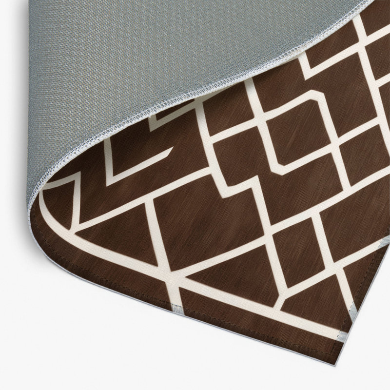 Tapis brun intérieur et extérieur Trellis, Rectangulaire 2 pi x 3 pi
