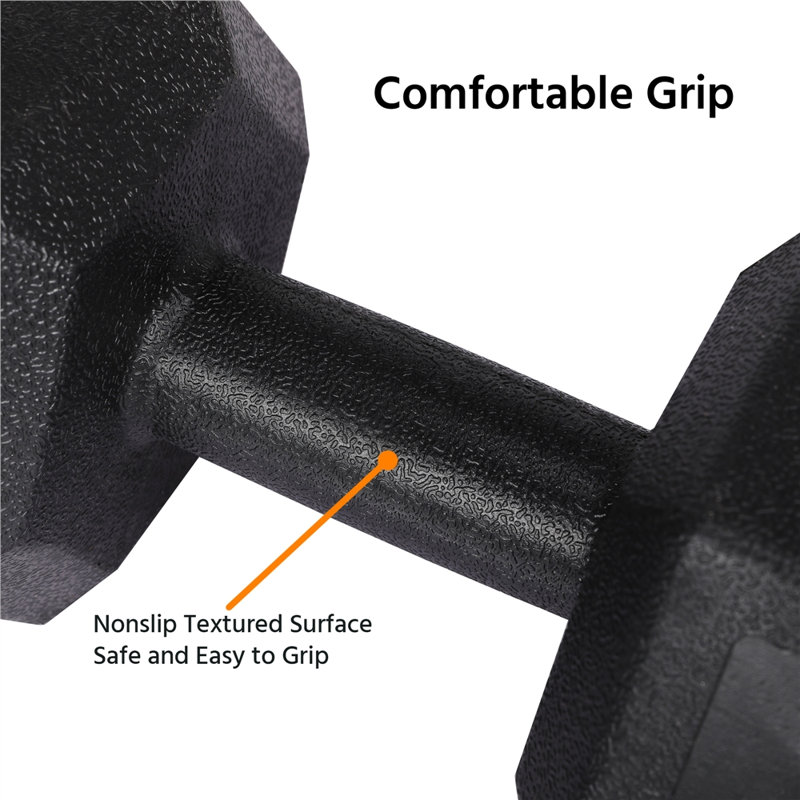 Haltères hexagonales pour l'entraînement en force, 33 lb