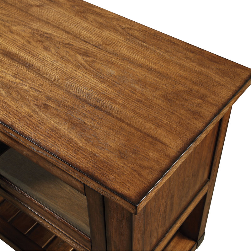 Juran Rectangular Kitchen Cart in Distressed Chestnut