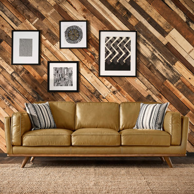 Allotey 90'' Leather Sofa