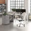 Bureau d'ordinateur et armoire de rangement avec tiroirs et tablettes Bush-103146578