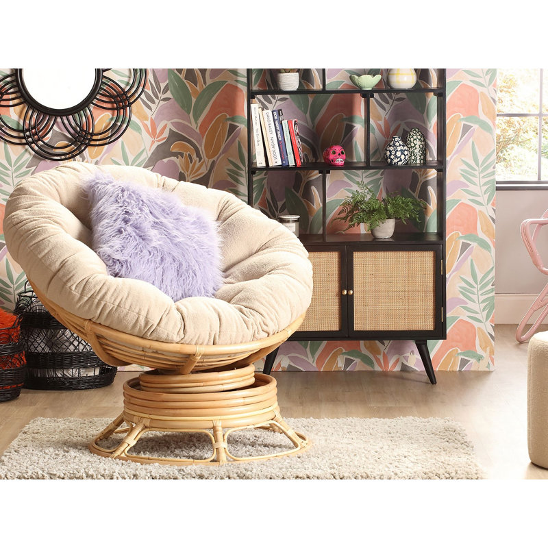 Aniylah Wicker / Rattan Swivel Papasan Chair