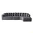 131.1-Inch Chenille Sectional Sofa Set, Modern Cloud-Shaped Curved Sofa, Includes 10 Pillows, Living Room Fabric Corner Sofa, L-Shaped Modular Sofa (Right Chaise)-1716165292