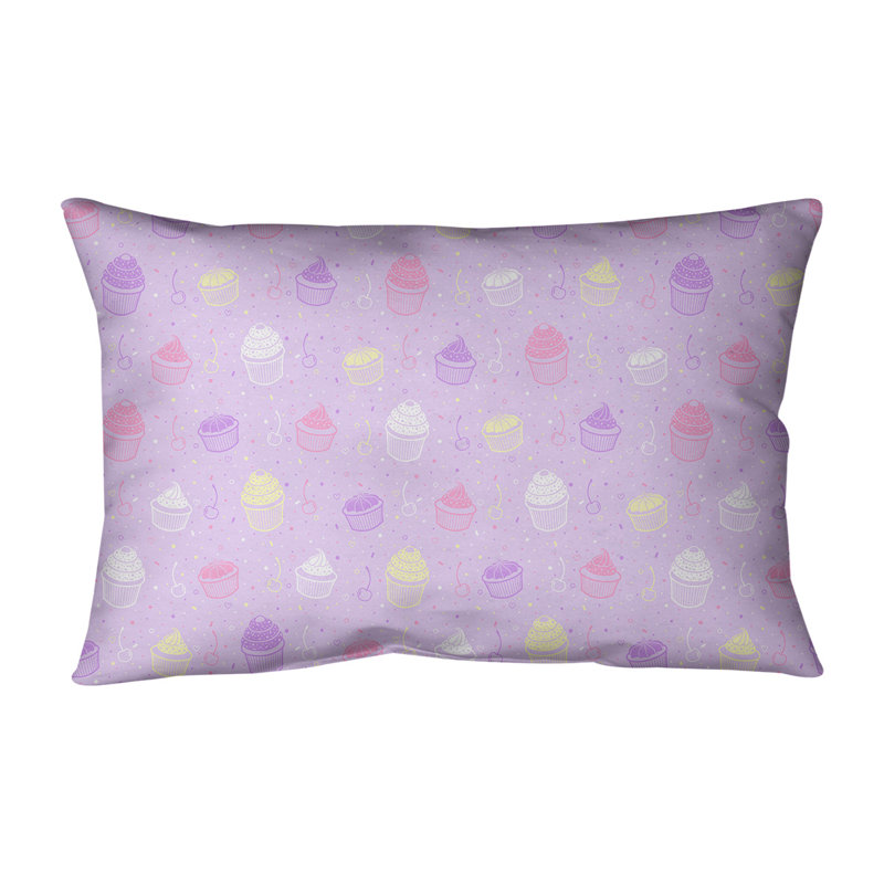 Coussin lombaire intérieur / extérieur Katelyn Elizabeth, Mauve / Blanc