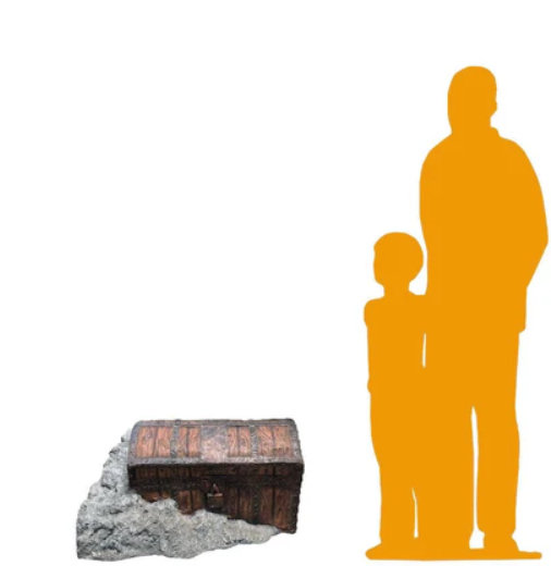 Old Treasure Chest Life Size Statue