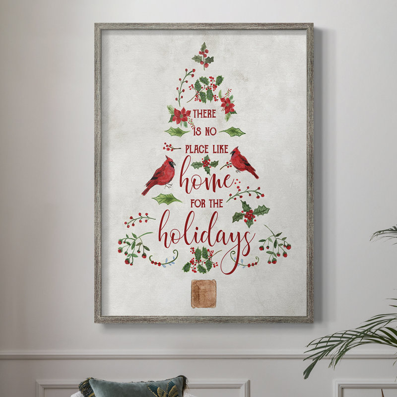«Home for the Holiday», reproduction encadrée en bois massif, H 30 po x l 24 po