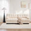 Causeuse en flanelle 88 po Geneveve-1428322443