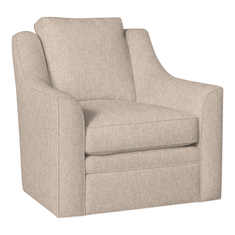 American Bungalow Nicholas Barrel Back Swivel Chair, Perigold Aspen Flannel Oatmeal