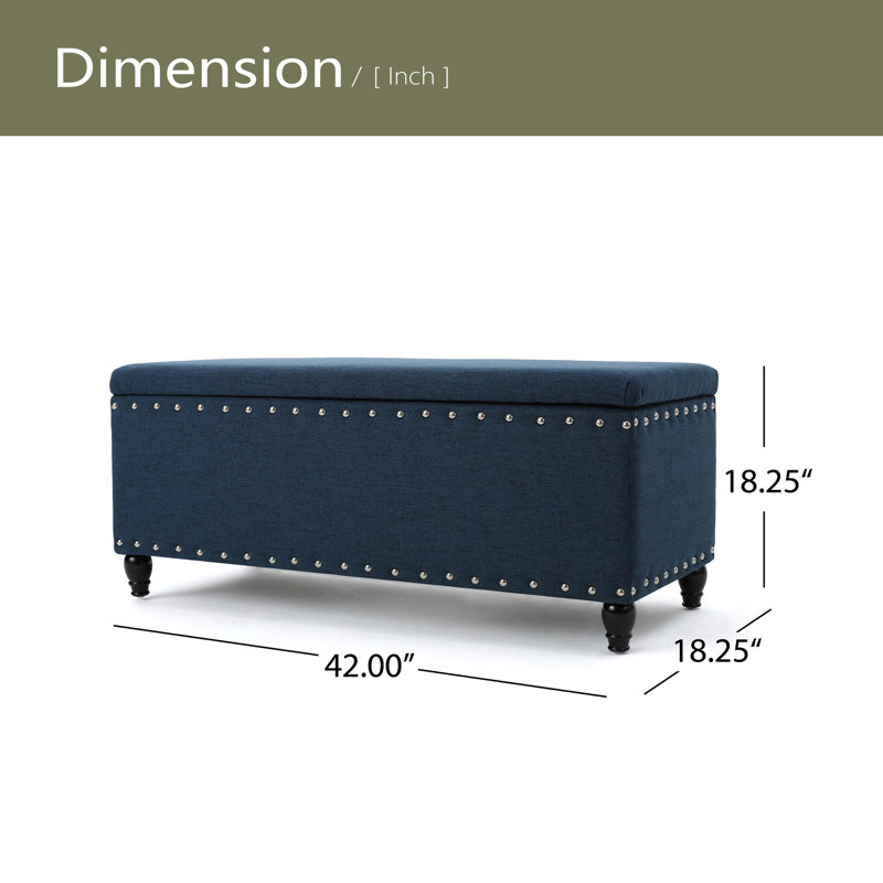 OTTOMAN DE RANGEMENT, Bleu