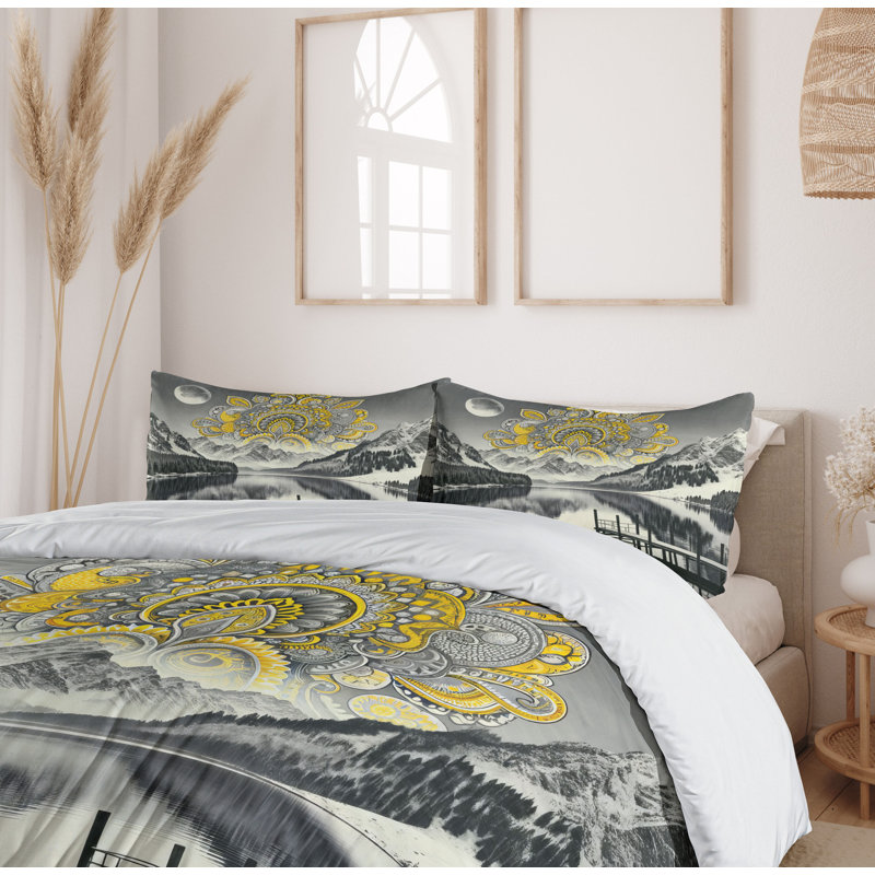 Lake Duvet Cover, California King Duvet Cover + 2 Standard Shams