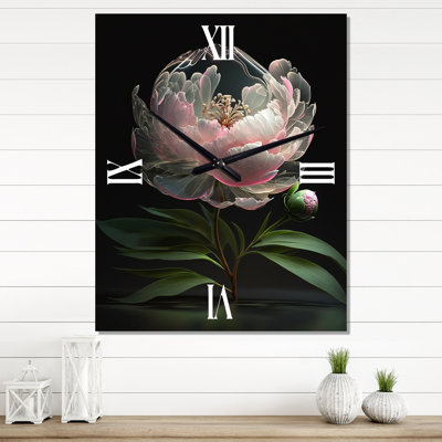 Jaleiyah - Horloge murale moderne pivoine florale