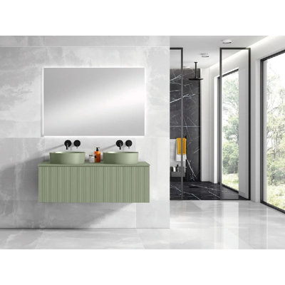 Ensemble de meuble-lavabo double mural 48 po Aleemah