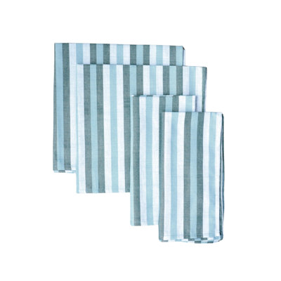 Serviettes en tissu S / 4 - Rayures océan