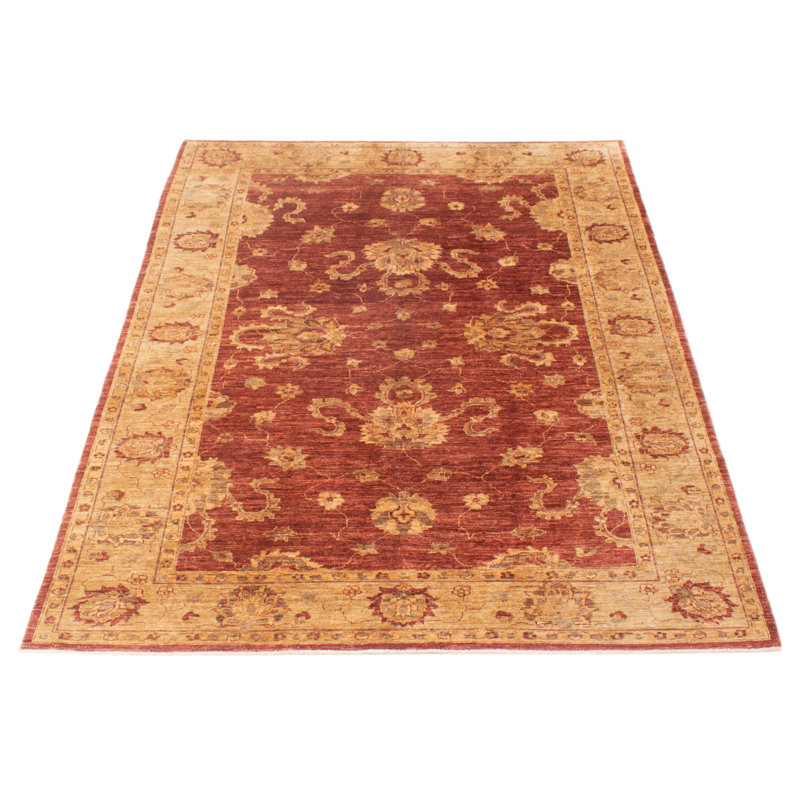Tapis unique en laine rouge foncé 6 pi x 9 pi Mcgaughey