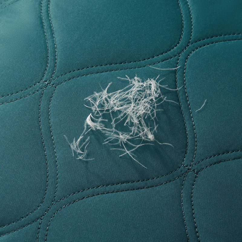 Polyester Box Cushion Sofa Slipcover, Dark Green