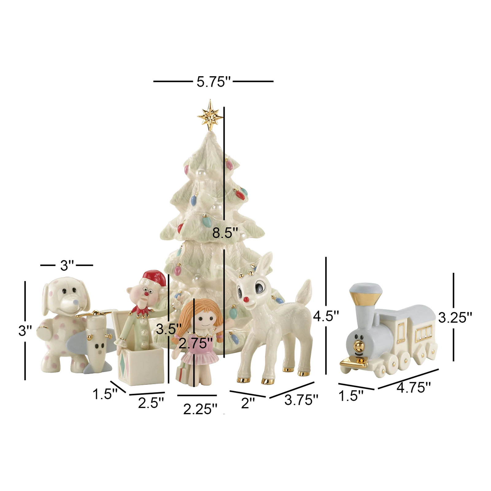 Rudolph and Misfit Toys 6-Piece Figurine Set