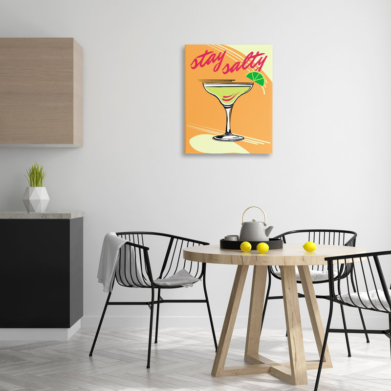 Art mural sur toile Stay Salty Margarita par Elizabeth Medley, H 30 po x l 24 po