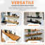 Heavy Duty Shelf Brackets Rustic Scaffold Board Shelving Industrial Iron/Steel Metal (Pair) By BMF Direct-2069149971