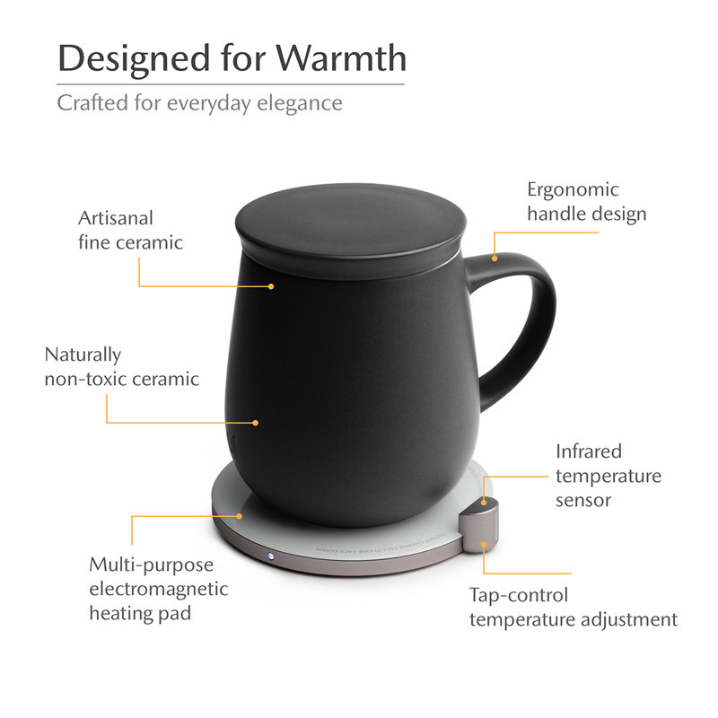 Ui Self-Heating Mug Set - Verde Green, Black