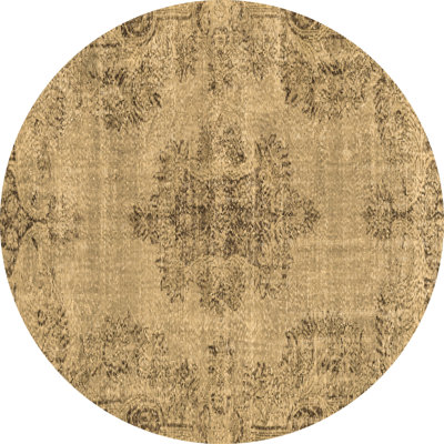 Tapis oriental en laine / polyester tissé à la machine Nescopeck en brun / gris