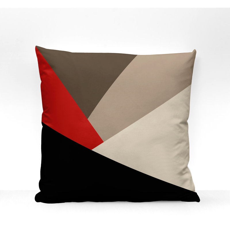 Isla Outdoor Reversible Throw Pillow, 17H" x 17W", Red Geometric 2