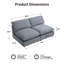 Canapé modulaire sans accoudoirs 2 pièces 67 po-696048409