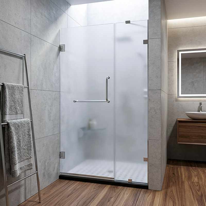 60'' - W x 79'' H Pivot Door Frameless Shower Door with
