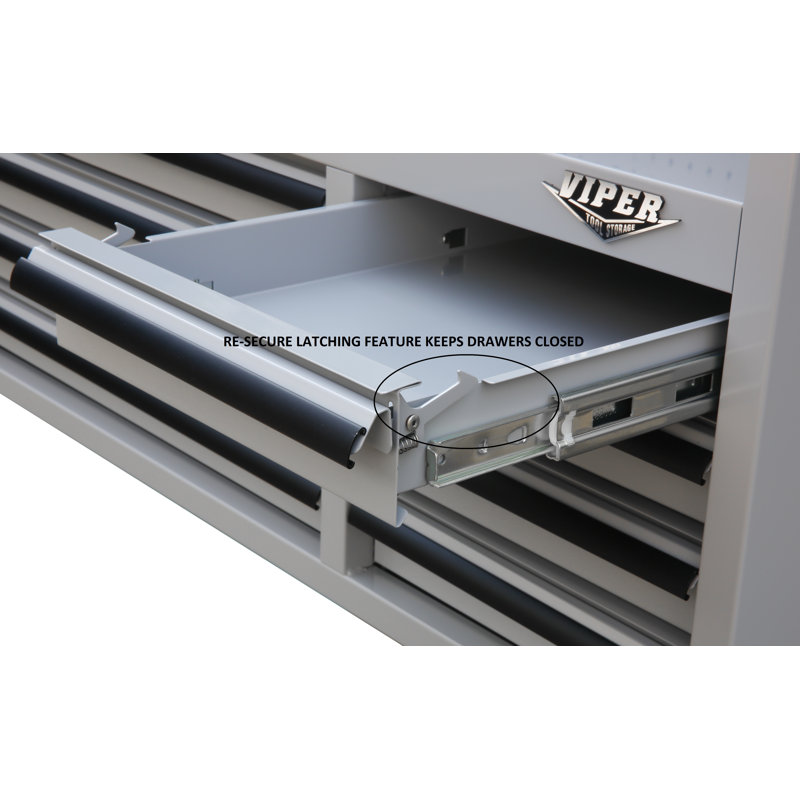 41.5'' W 6 -Drawer Steel Bottom Rollaway Chest with Wheels, Sonic Gray