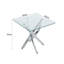 Shapiro Glass Top Cross Legs End Table