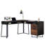 Bureau en L avec 2 tiroirs et casiers (sans la chaise)
