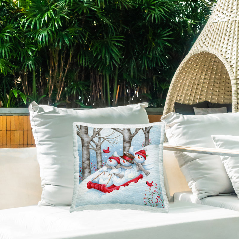 Housse et insert de coussin décoratif carré en polyester pour l'intérieur et l'extérieur