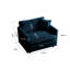 Salon modulaire bleu - 3 avec tissu respirant et base solide pour chenille rembourrée en éponge