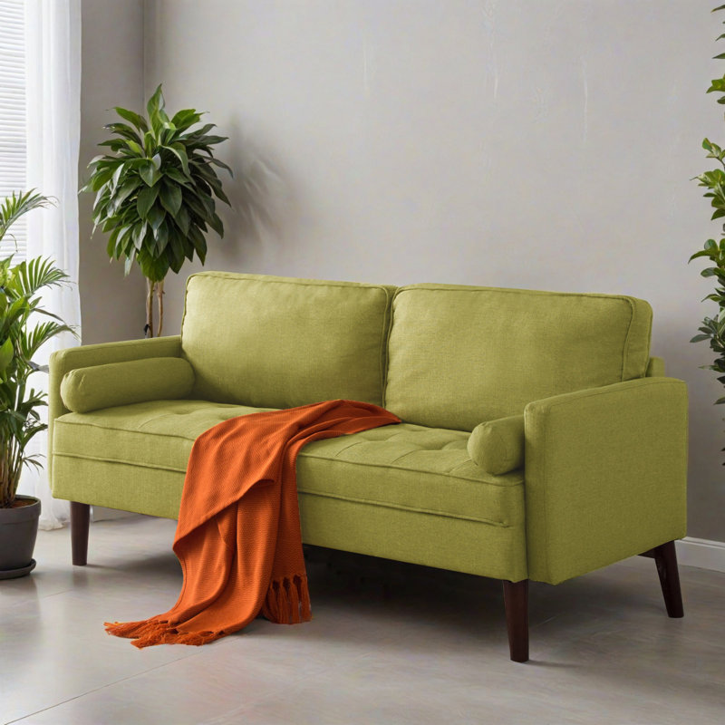 Ebern Designs 65.02" Upholstered Square Arm Sofa For Living Room ...