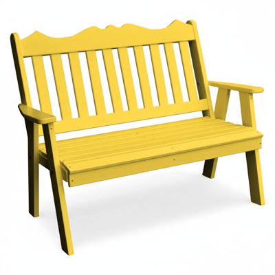  York Poly Composite Garden Bench, 5-Foot, Lemon Yellow