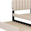 Lit plateforme tapissier avec lit gigogne-69841874